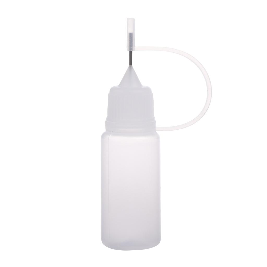 Needle Tip Glue Bottle,Squeeze Plastic Bottle Dispensing Needle Childproof  Cap,Needle Tip Bottles Liquid Flux Dispenser